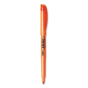 BIC® Brite Liner Highlighter, Fluorescent Orange Ink, Chisel Tip, Orange-black Barrel, Dozen freeshipping - TVN Wholesale